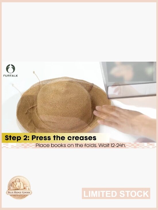 Handmade Straw Sun Hat Floppy Foldable Packable Beach Travel Adjustable Chin main image 5